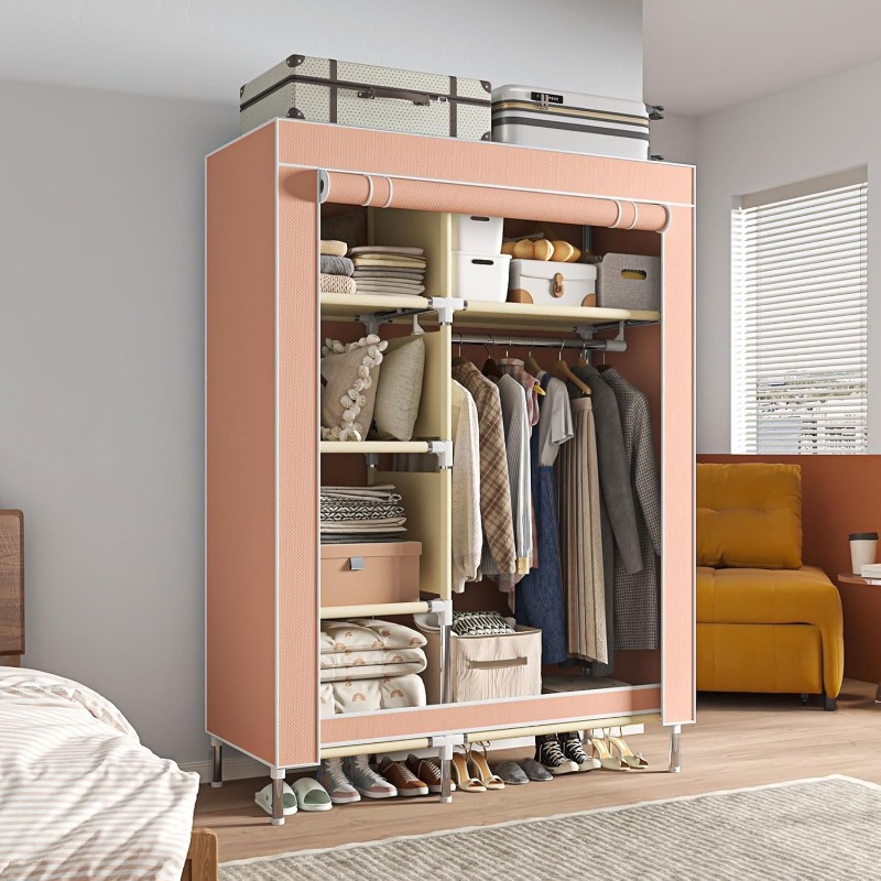 Wardrobe Closet Portable Fabric Cover - Tragbarer Kleiderschrank, freistehende Hängeorganisation für den