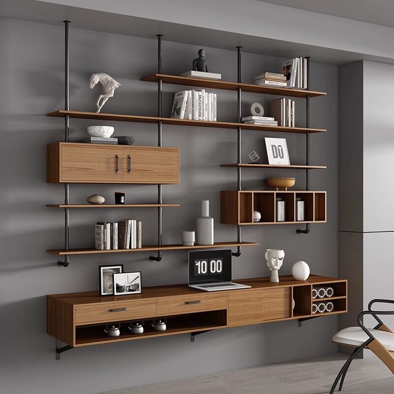 Bedroom Furniture - Moderner Schwebetisch aus Massivholz, italienischer minimalistischer