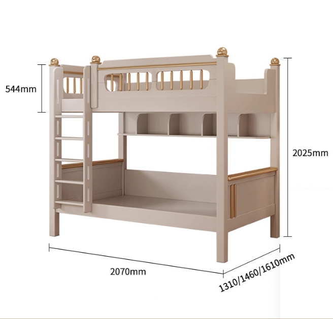 Bunk Bed With Stairs And Slide - Kinderzimmermöbel aus Massivholz: Modernes Luxus-Etagenbett für