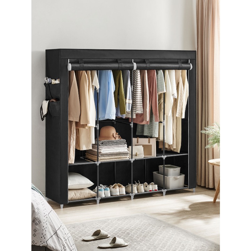 Wardrobe Closet Portable Fabric Cover - Tragbarer Kleiderschrank, Garderobenschrank-Organizer mit Abdeckung, 4