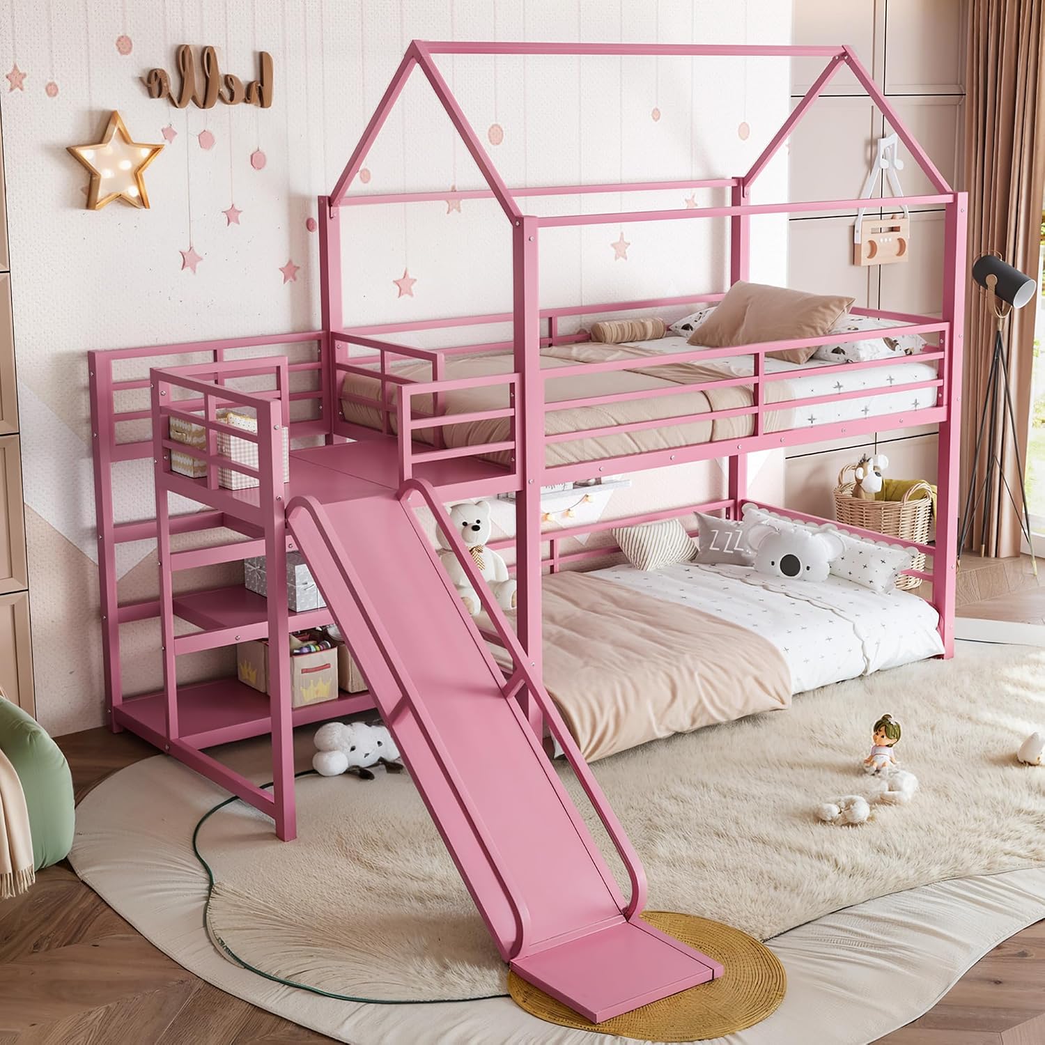 Bunk Bed With Stairs And Slide - Etagenbett mit Rutsche und Stufen mit