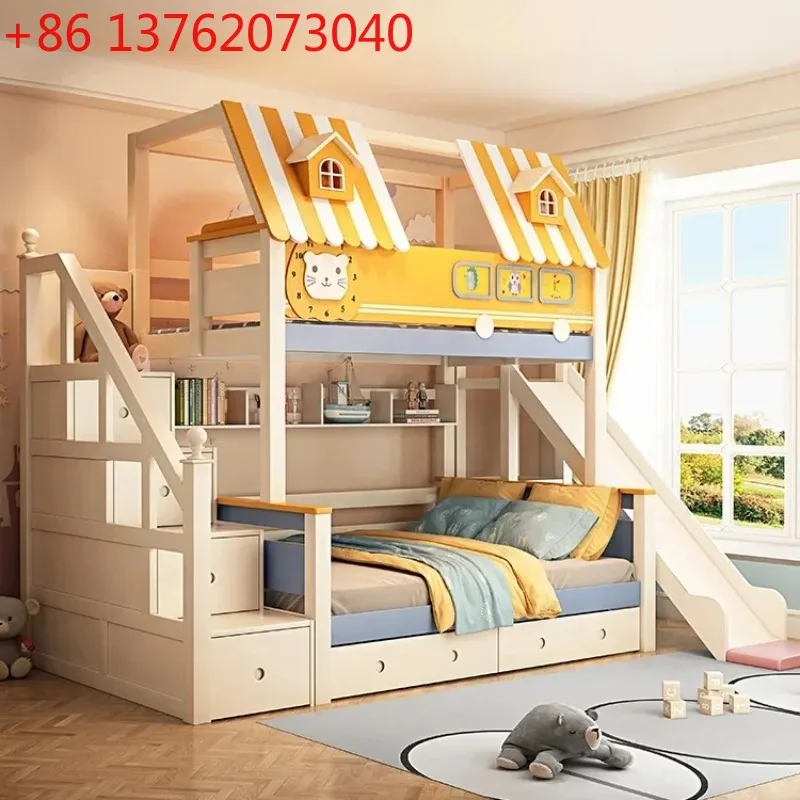 Holz-Loft-Etagenbett für Kinde – Bunk Bed With Stairs And Slide Bewertung und Preis