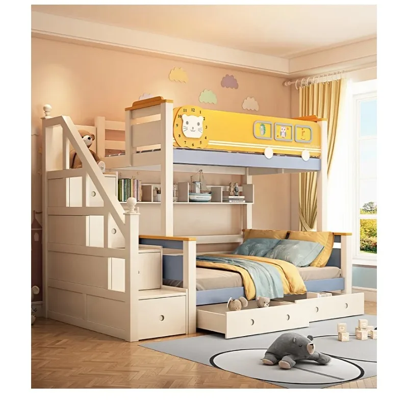 Holz-Loft-Etagenbett für Kinde – Bunk Bed With Stairs And Slide Bewertung und Preis