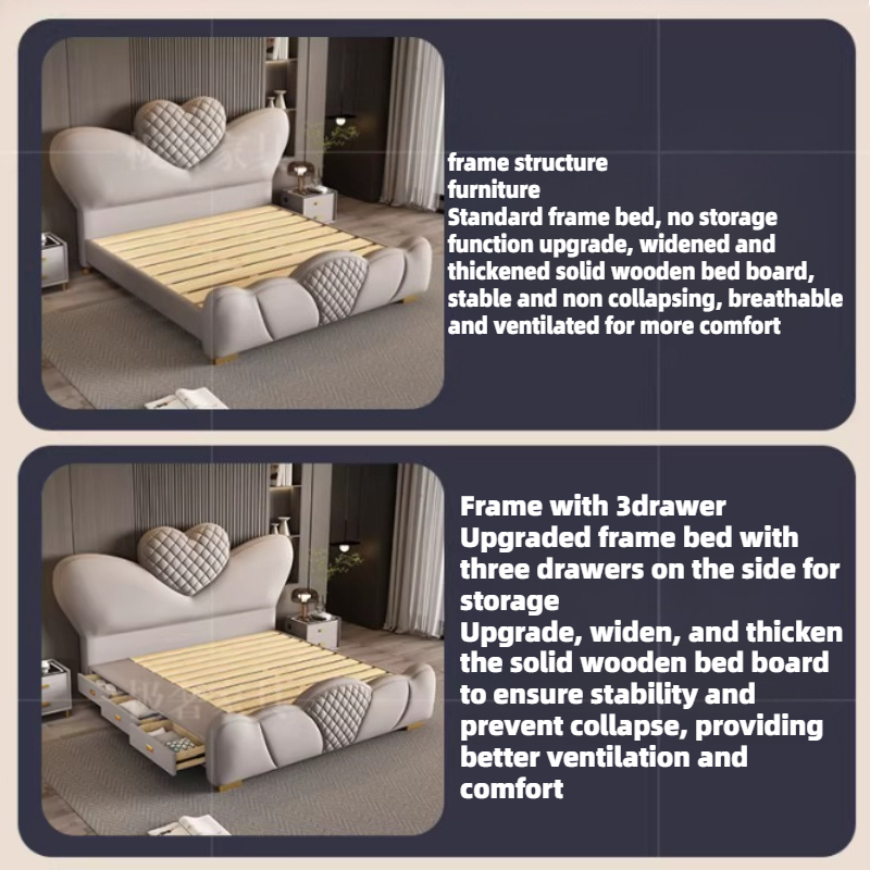200x220cm Doppelbett Queen-Siz – King Size Bed Frame With Storage Drawers Bewertung und Preis