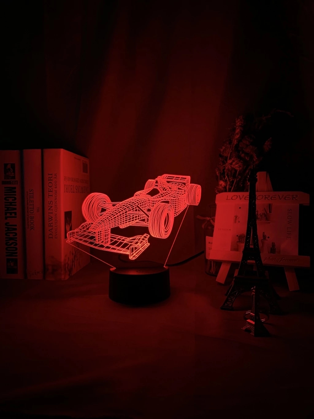 F1 Formel-1-Rennwagen, 3D-Illu – Floating Nightstand With Led Light Bewertung und Preis