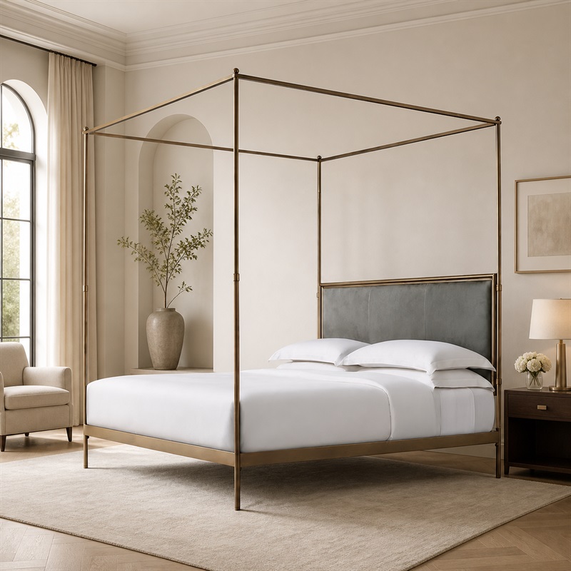 xx-Modernes Queen-Size-Bettges – Canopy Bed Frame Metal Queen Bewertung und Preis