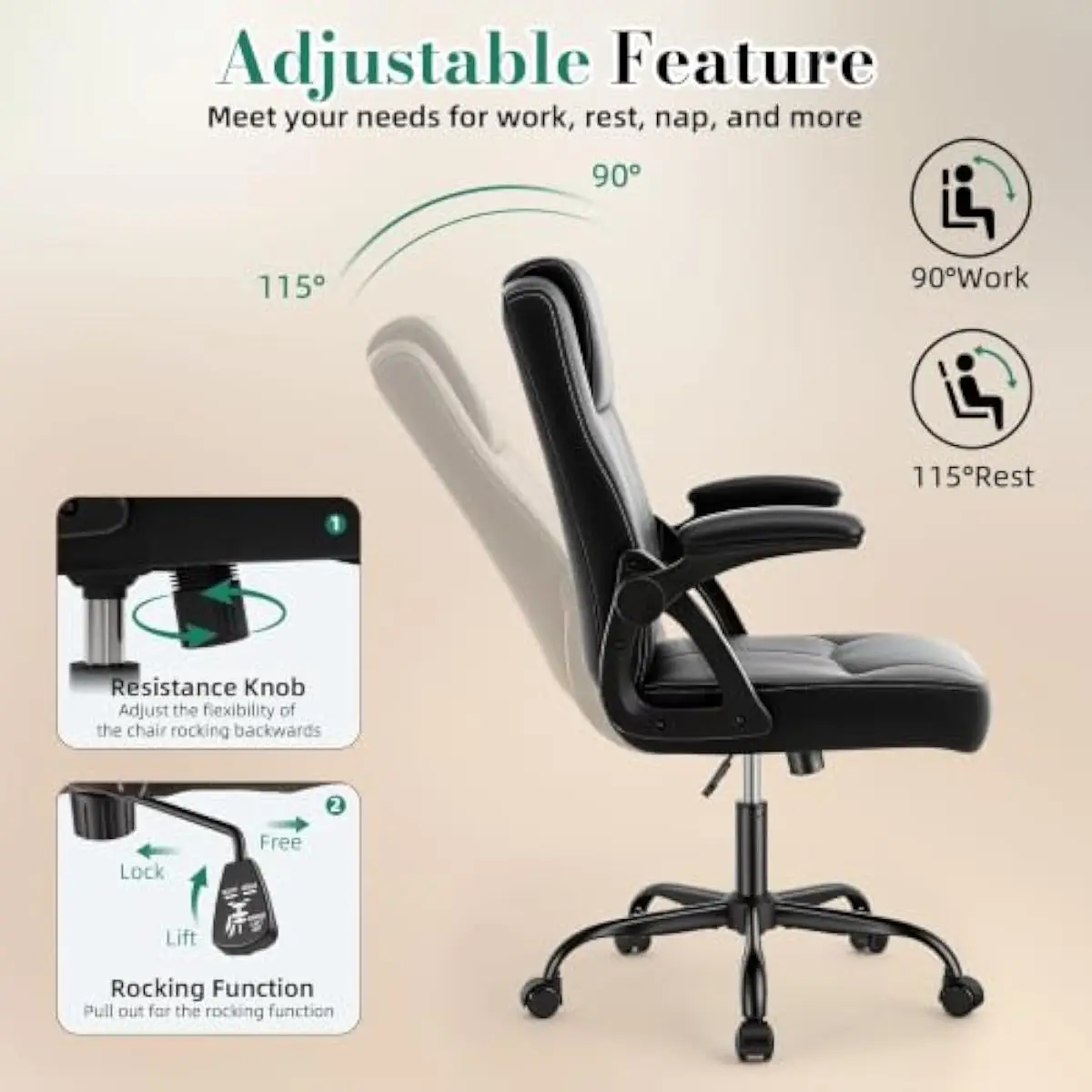 Ergonomischer Bürostuhl für Fü – Chairs Bewertung und Preis