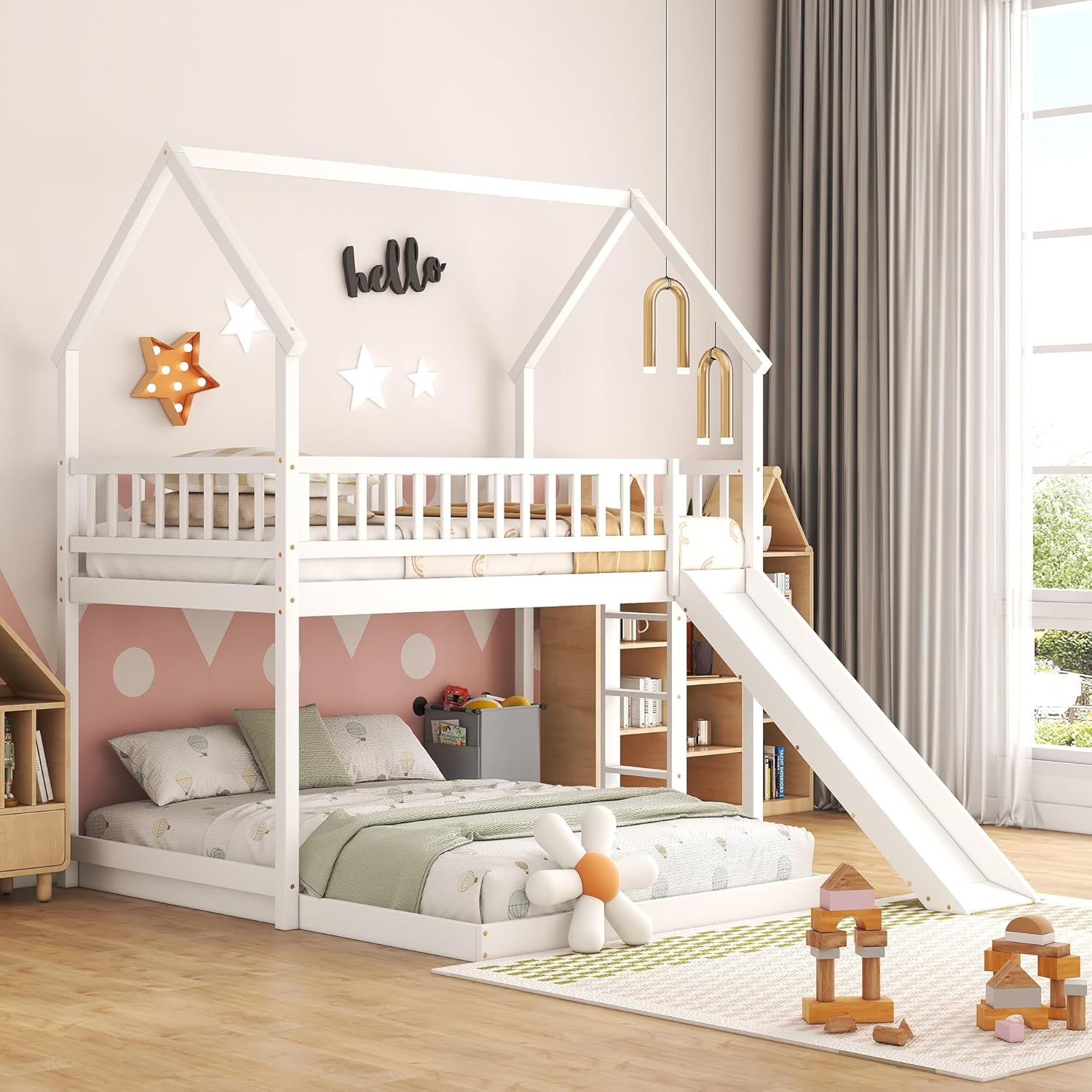 Hausförmiges Etagenbett mit Tr – Bunk Bed With Stairs And Slide Bewertung und Preis