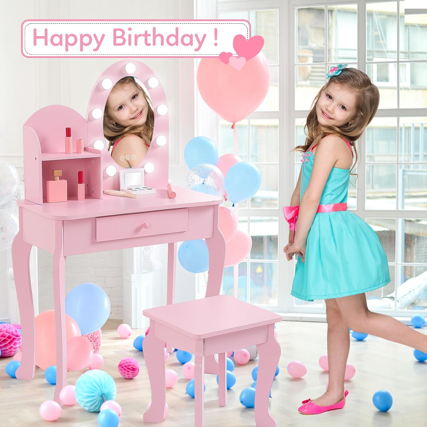 Kinder-Schminktisch im Prinzes – Dressing Table Vanity With Lighted Mirror Bewertung und Preis