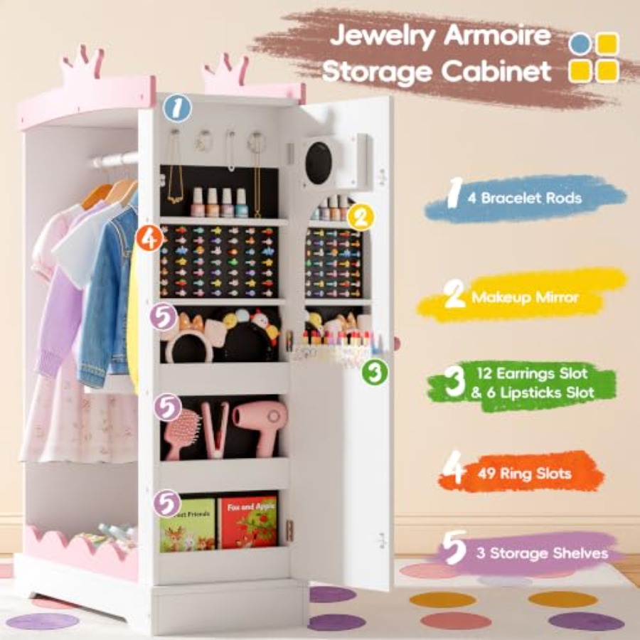 Kleiderschrank mit beleuchtete – Full Length Mirror Jewelry Armoire Bewertung und Preis
