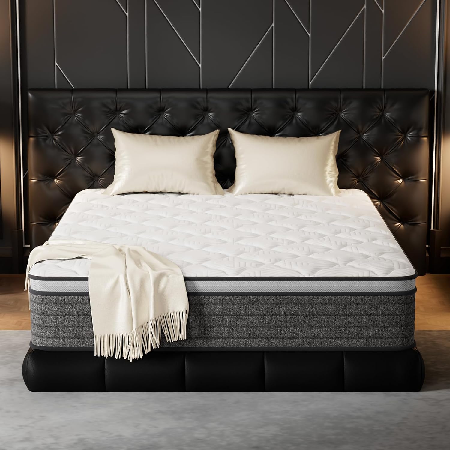 Queen-Matratze 12 Zoll Hybrid  – Memory Foam Mattress In A Box Queen Bewertung und Preis