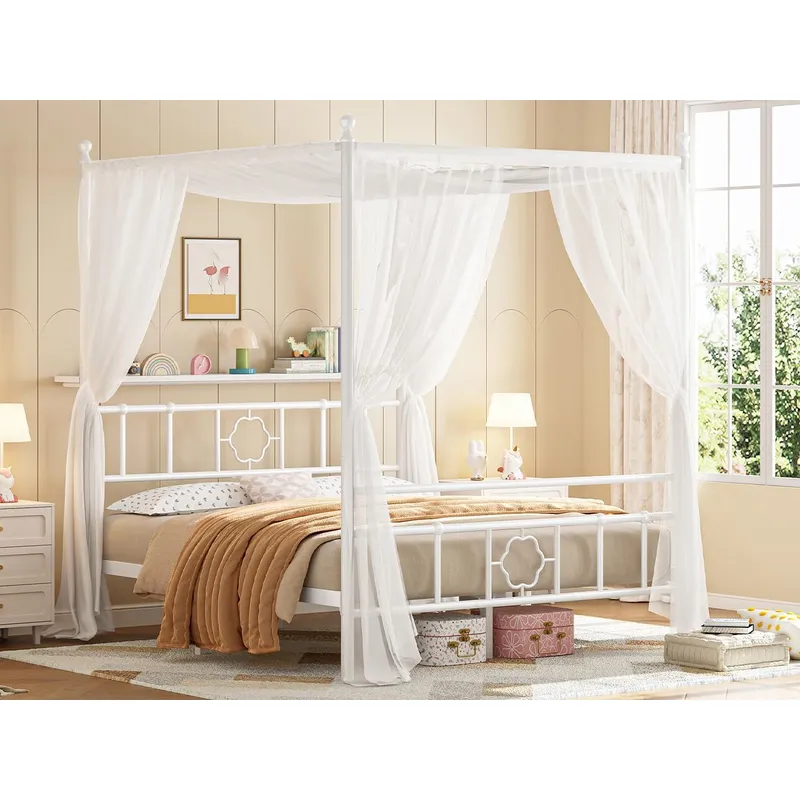 Queen-Bettgestell mit Stauraum – Canopy Bed Frame Metal Queen Bewertung und Preis