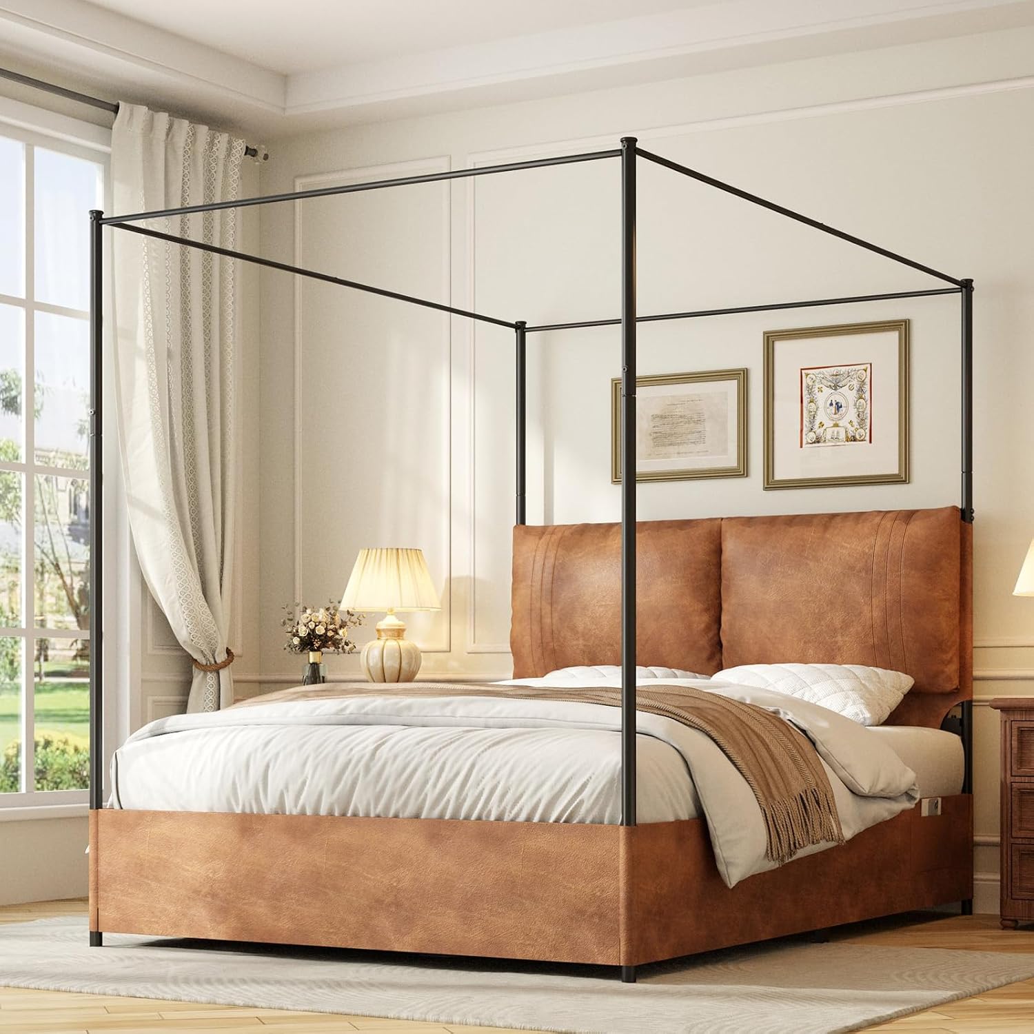 Queen-Size Himmelbettgestell m – Canopy Bed Frame Metal Queen Bewertung und Preis