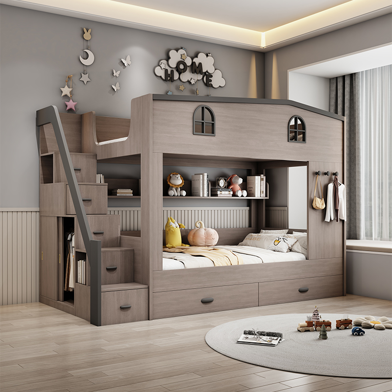 Nordic Doppel Decker Kinder Be – Bunk Bed With Stairs And Slide Bewertung und Preis