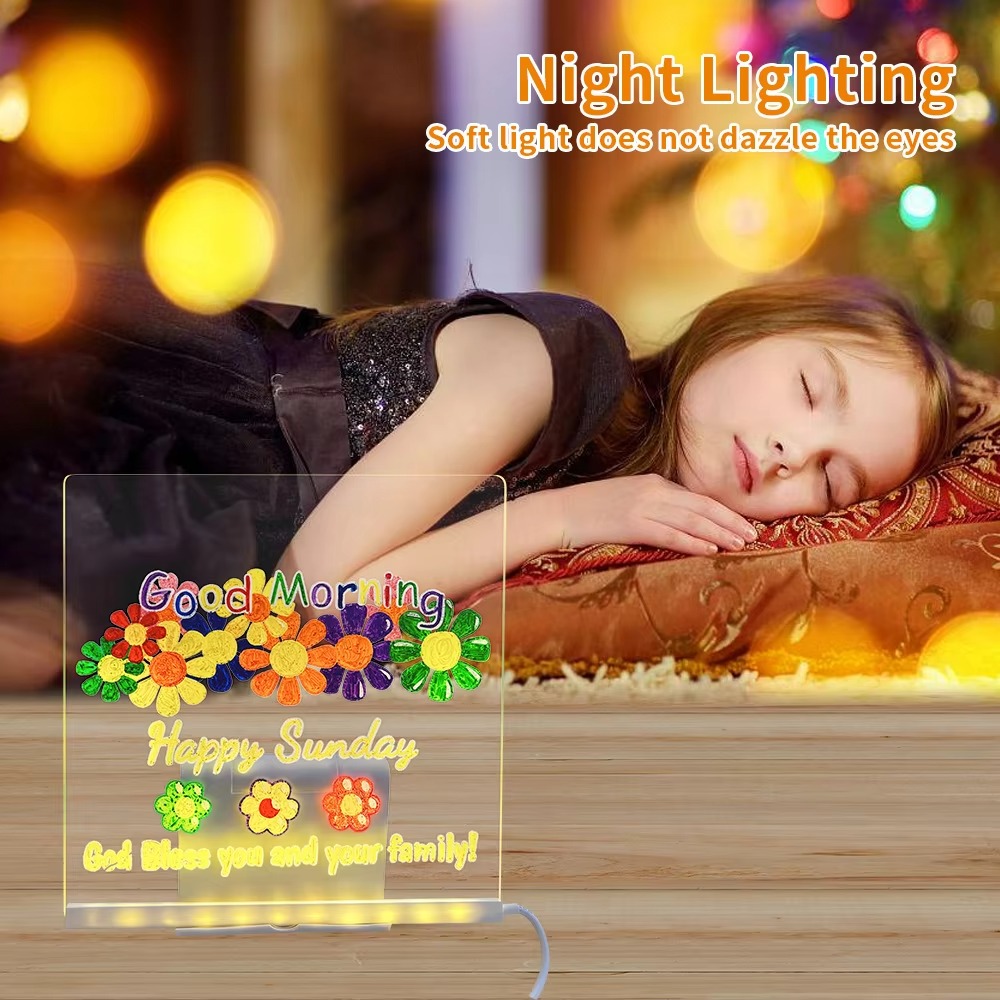LED Notiztafel DIY Acryl Nachr – Floating Nightstand With Led Light Bewertung und Preis