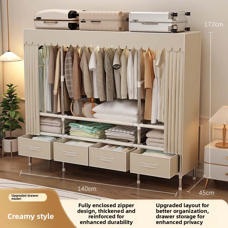 Tragbarer Kleiderschrank mit A – Wardrobe Closet Portable Fabric Cover Bewertung und Preis