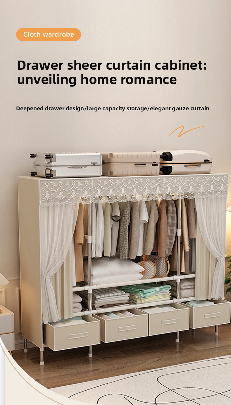 Tragbarer Kleiderschrank mit A – Wardrobe Closet Portable Fabric Cover Bewertung und Preis