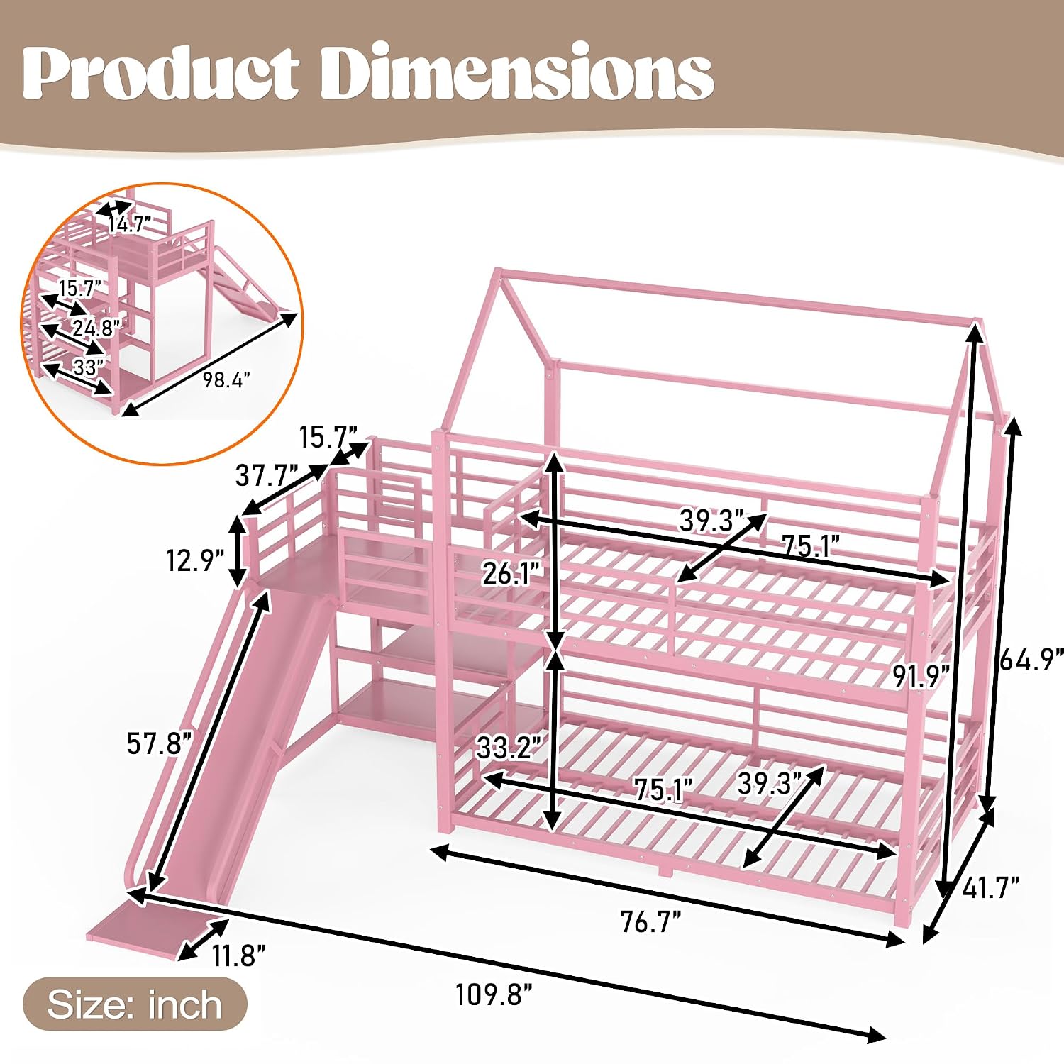 Etagenbett mit Rutsche und Stu – Bunk Bed With Stairs And Slide Bewertung und Preis