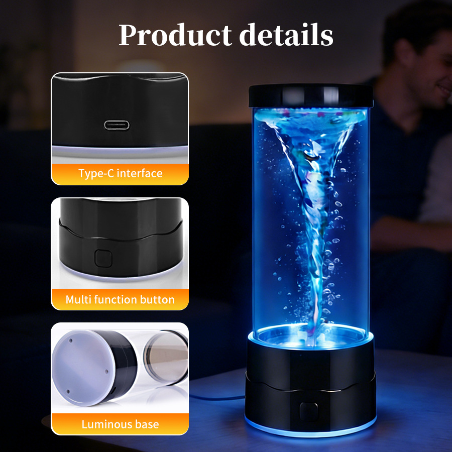 Kreatives LED-Tornado-Nachtlic – Floating Nightstand With Led Light Bewertung und Preis