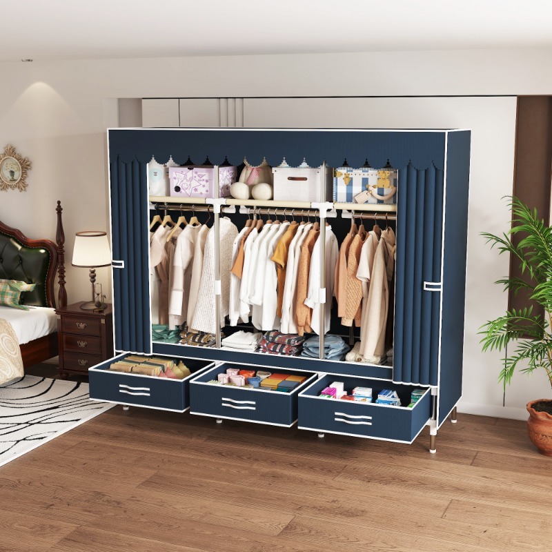 65-Zoll-Stoffschrank mit Schub – Wardrobe Closet Portable Fabric Cover Bewertung und Preis