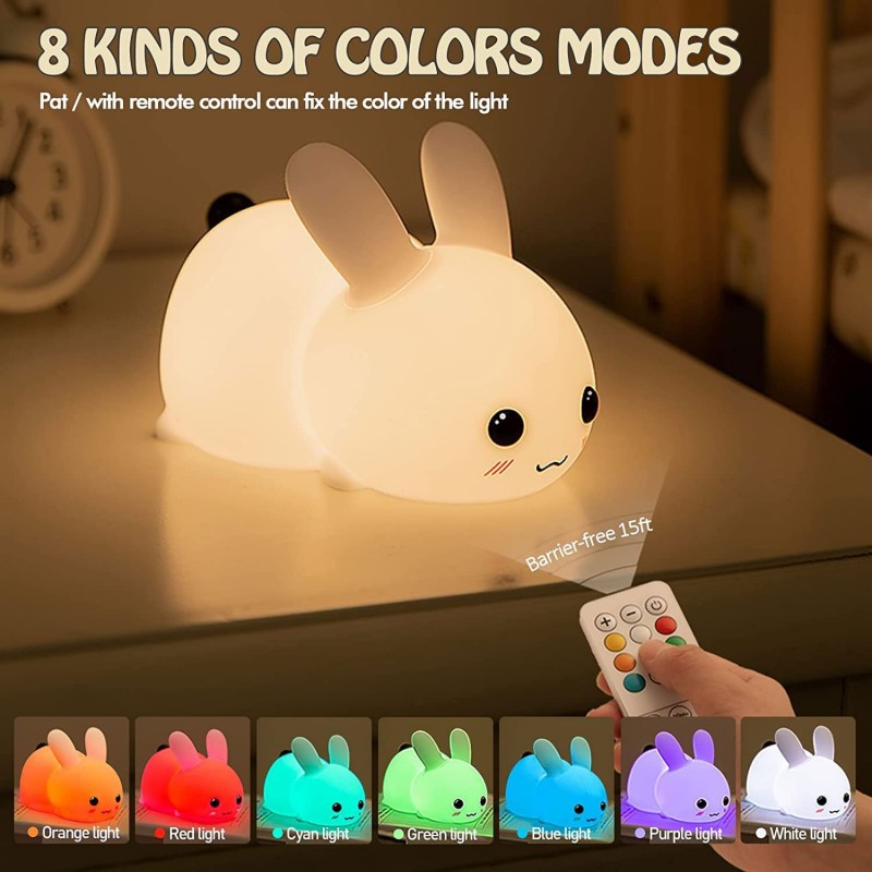 LED Kaninchen Nachtlicht Fernb – Floating Nightstand With Led Light Bewertung und Preis