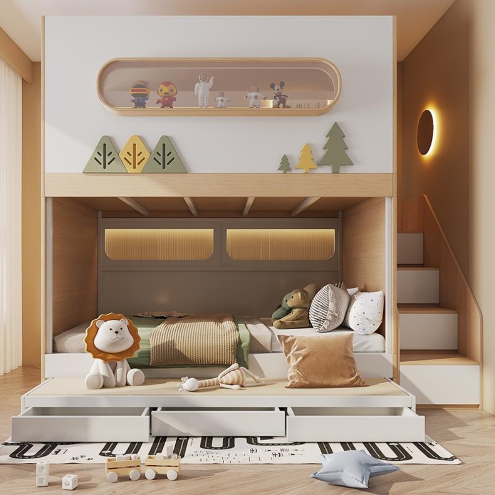 Raumkapsel-Baumhaus-Etagenbett – Bunk Bed With Stairs And Slide Bewertung und Preis