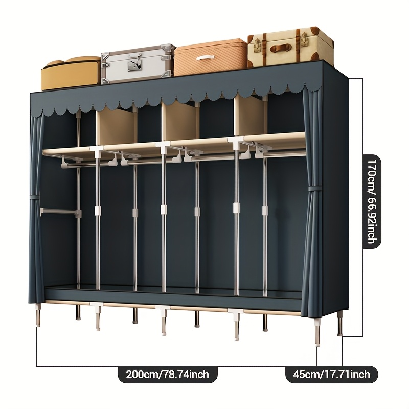 Tragbarer Schrank-Organizer mi – Wardrobe Closet Portable Fabric Cover Bewertung und Preis