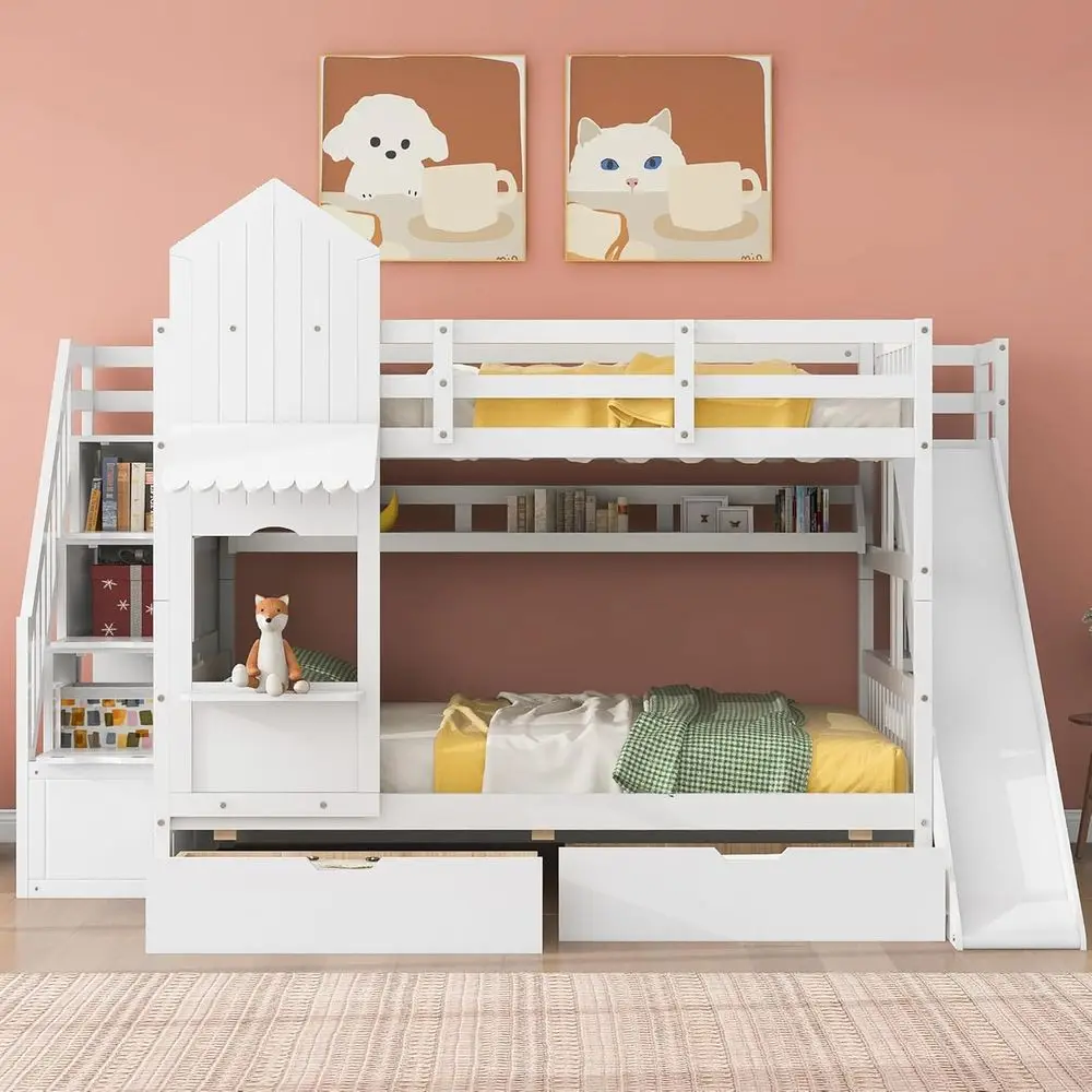 Doppelstockbett mit Rutschentr – Bunk Bed With Stairs And Slide Bewertung und Preis