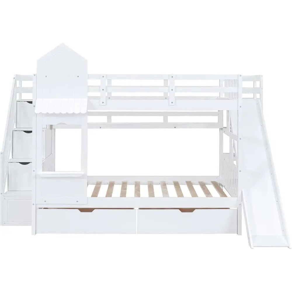Doppelstockbett mit Rutschentr – Bunk Bed With Stairs And Slide Bewertung und Preis
