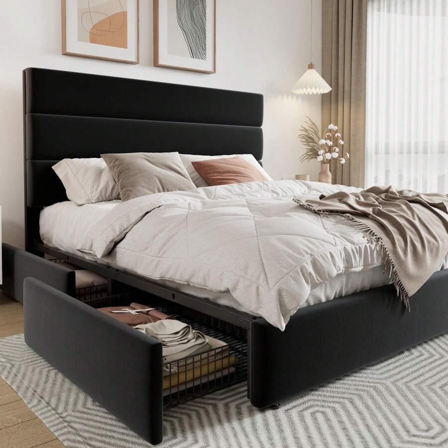 Plattformbettgestell in den Gr – King Size Bed Frame With Storage Drawers Bewertung und Preis