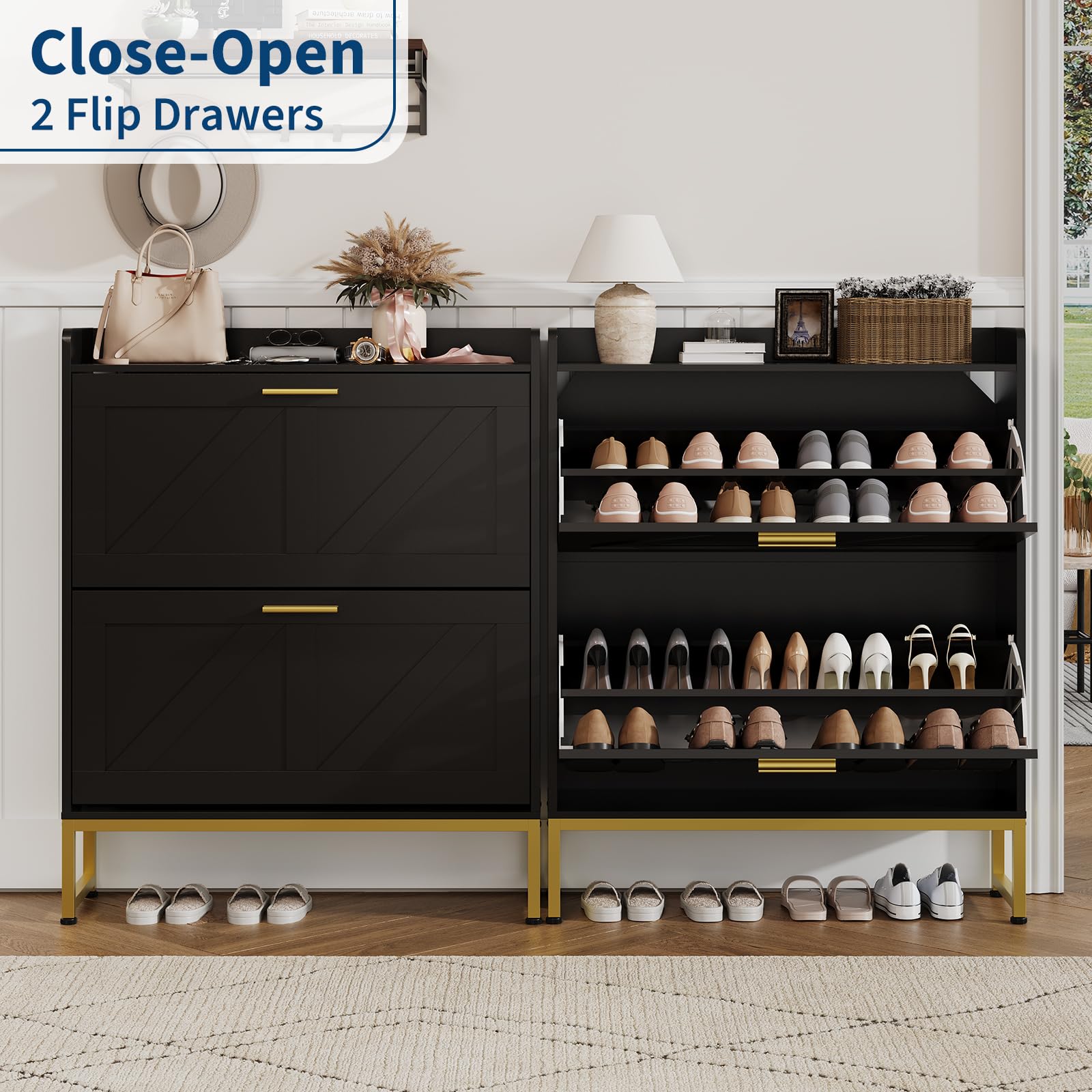 Schmaler Schuhschrank für den  – Shoe Rack Cabinet Narrow Entryway Bewertung und Preis