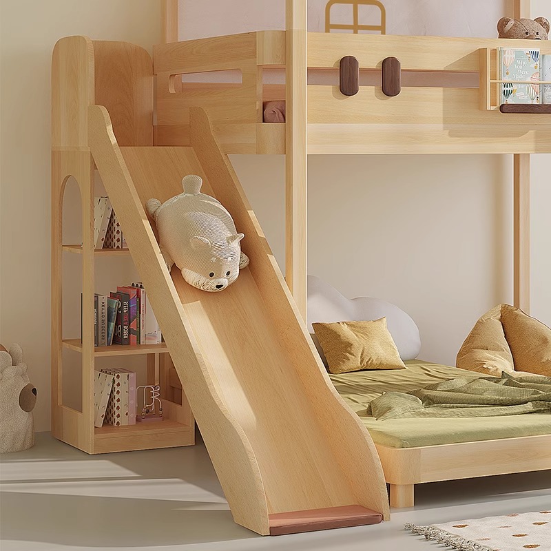 Etagenbett-Rutsche, Einzelverk – Bunk Bed With Stairs And Slide Bewertung und Preis