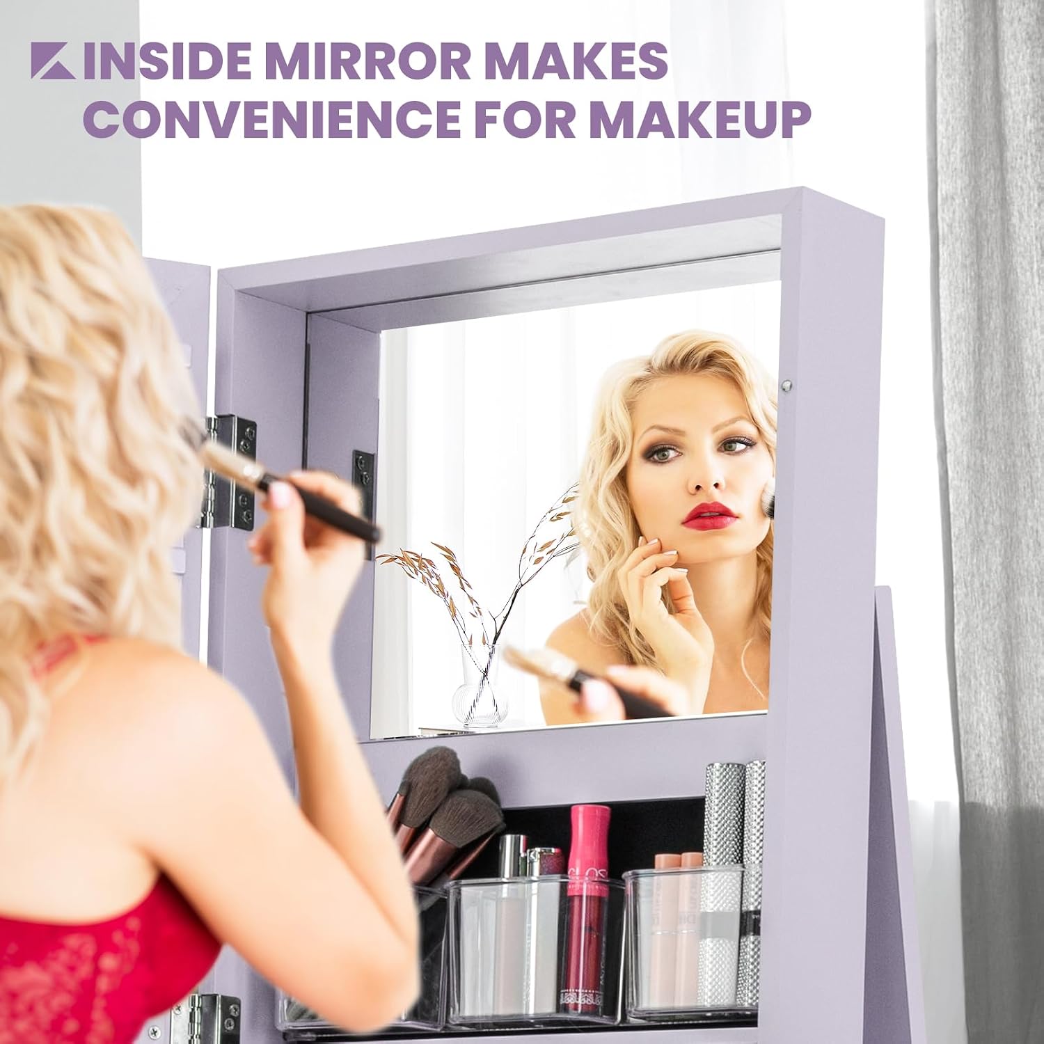 360° drehbarer Schmuckschrank  – Full Length Mirror Jewelry Armoire Bewertung und Preis