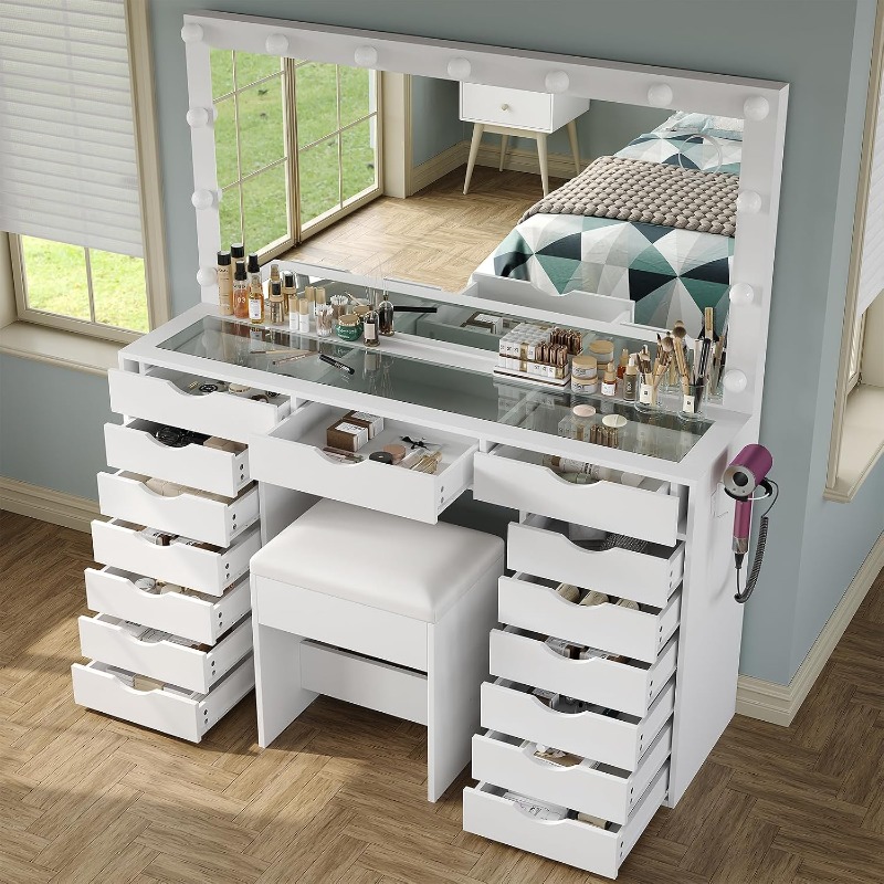 Yanosaku Schminktisch mit Spie – Dressing Table Vanity With Lighted Mirror Bewertung und Preis