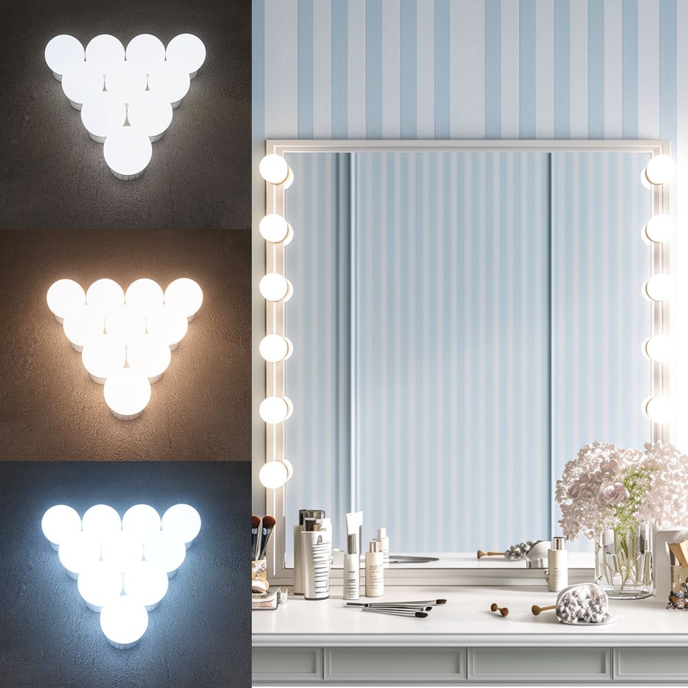Spiegelleuchte, LED, Hollywood – Dressing Table Vanity With Lighted Mirror Bewertung und Preis