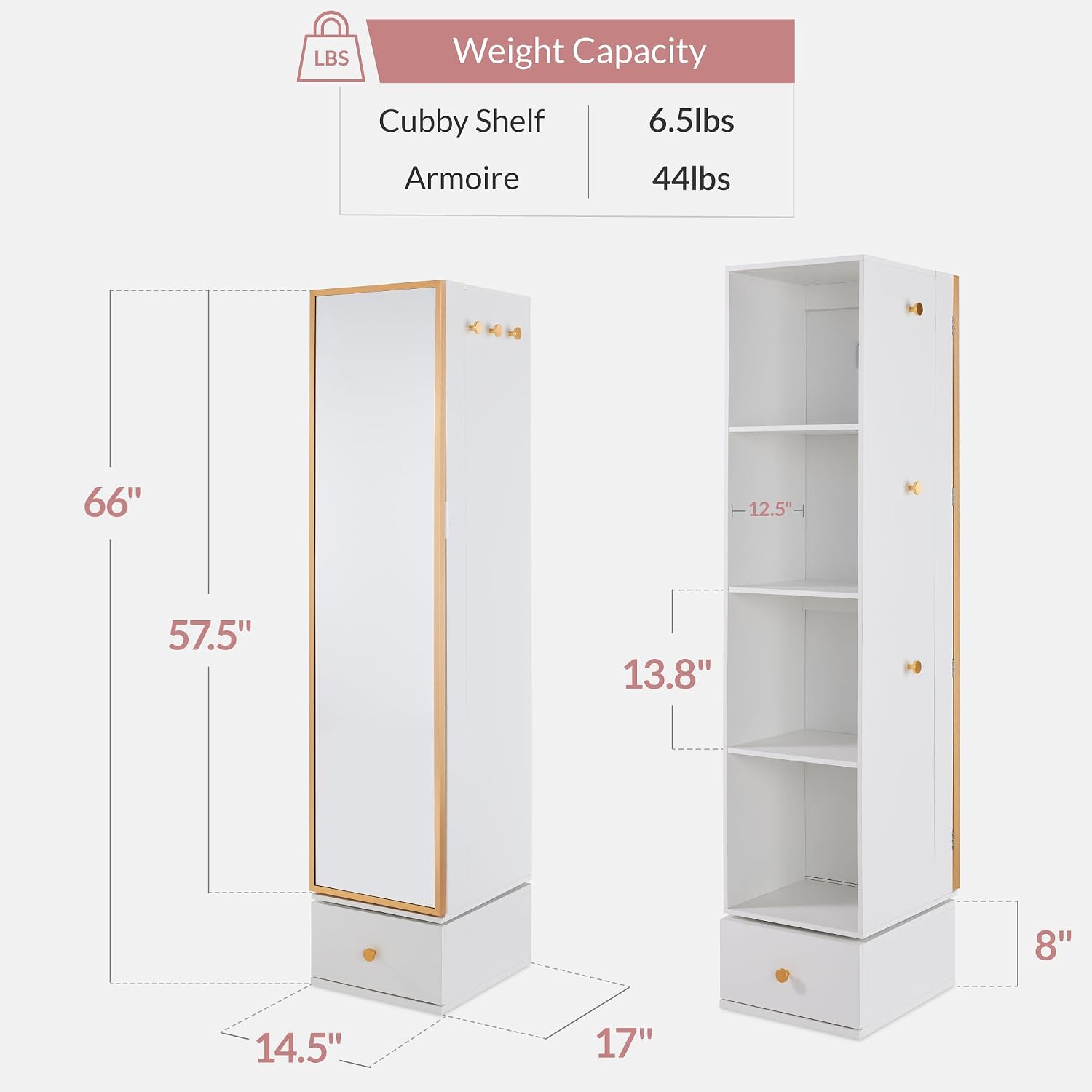 Drehbarer Spiegel mit Aufbewah – Full Length Mirror Jewelry Armoire Bewertung und Preis