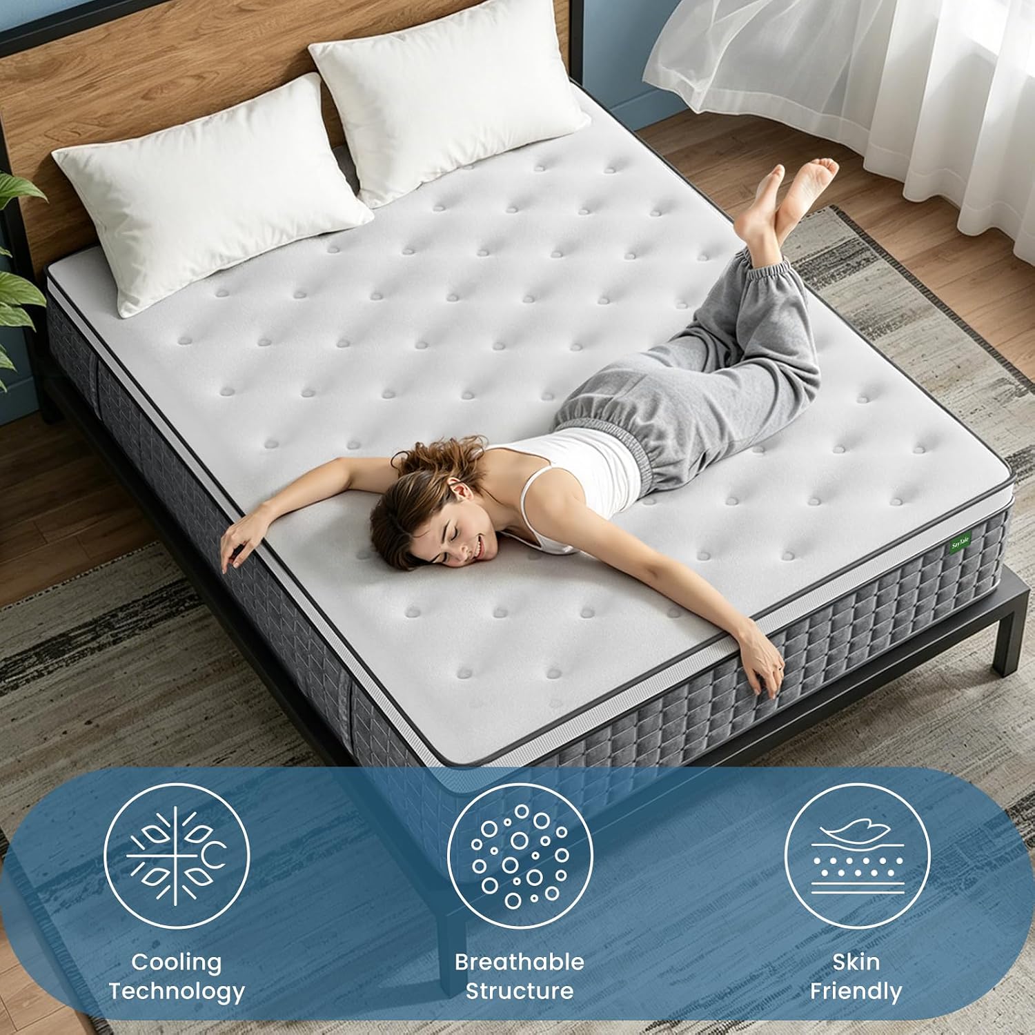 Queen-Matratze, 12 Zoll Hybrid – Memory Foam Mattress In A Box Queen Bewertung und Preis