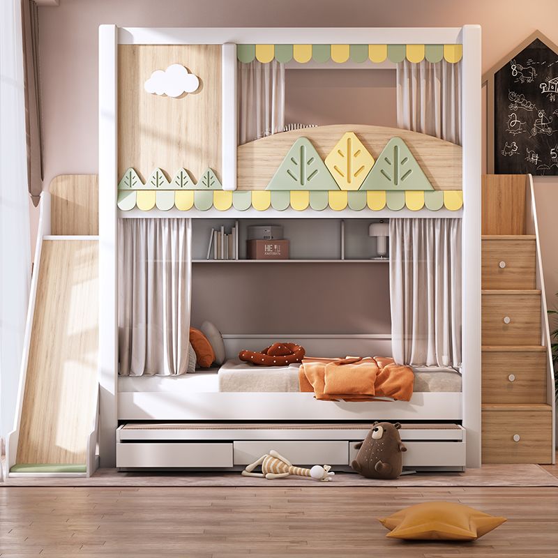 Modernes Kinder-Etagenbett im  – Bunk Bed With Stairs And Slide Bewertung und Preis