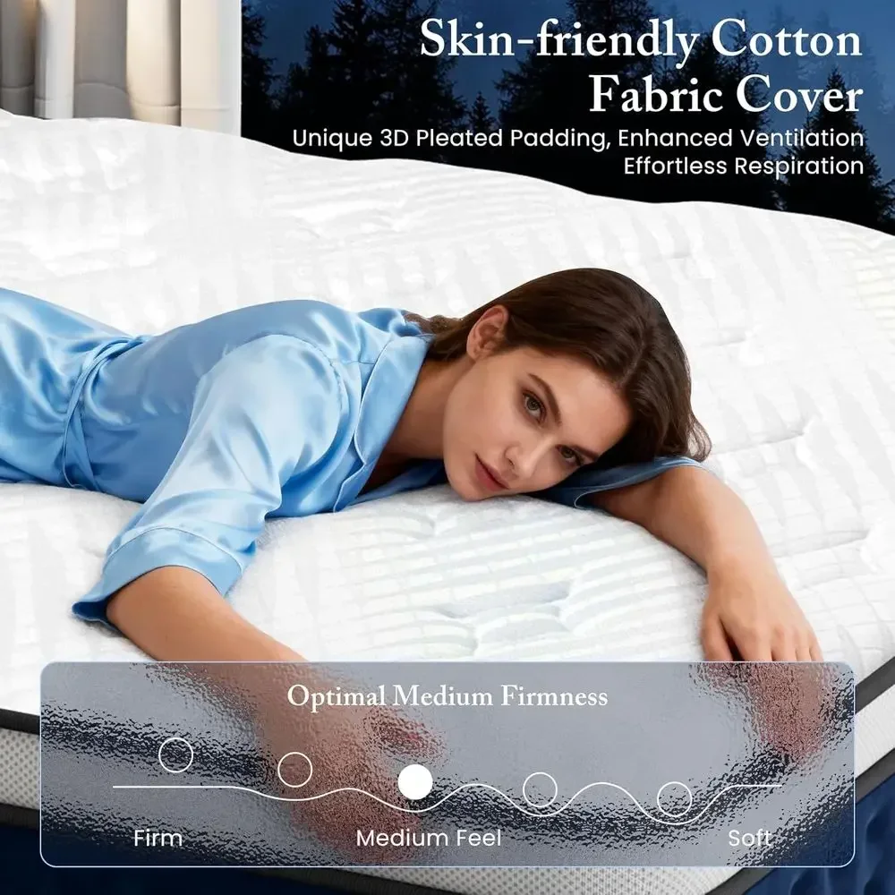 12 Zoll Hybrid-Matratze Queen- – Memory Foam Mattress In A Box Queen Bewertung und Preis