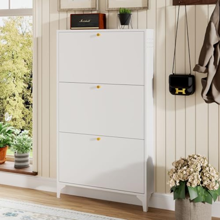 Freistehender Schuhschrank mit – Shoe Rack Cabinet Narrow Entryway Bewertung und Preis